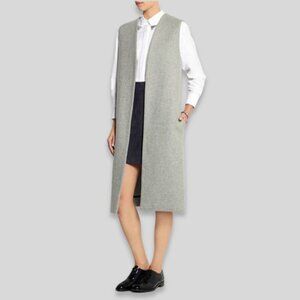 UNIQUE Sleeveless Wool Blend Coat